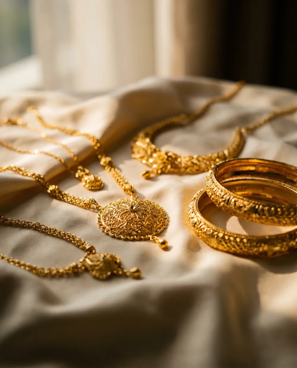 Fine gold jewellery handcrafted by Poh Hua Goldsmith